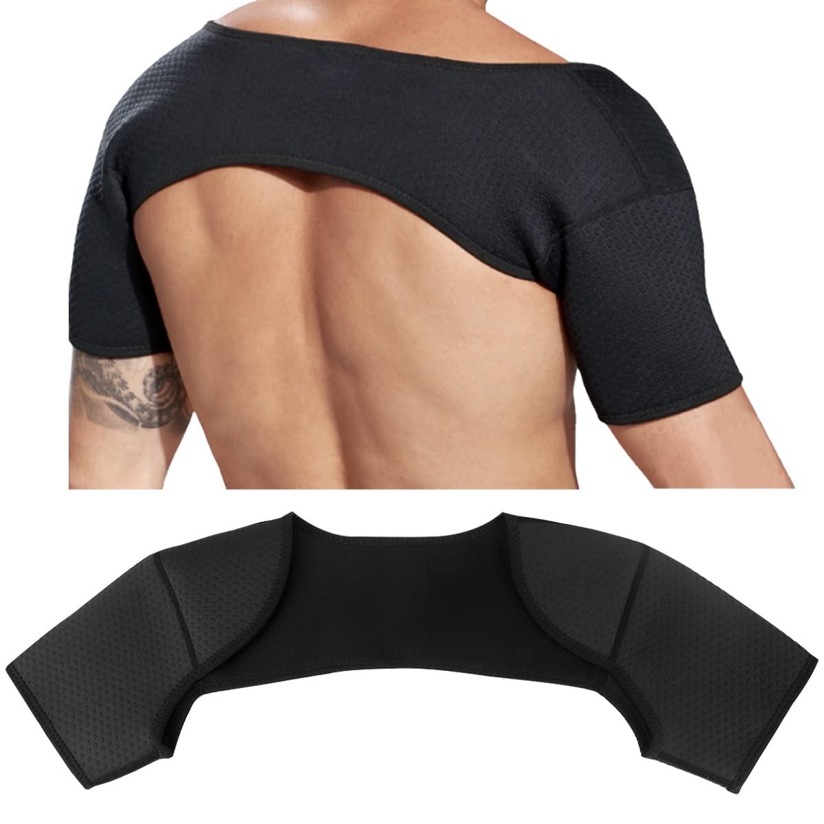 Double Shoulder Brace, Durable and Comfortable Double Shoulder -Breathable Sports Protective Gear for Chronic Tendinitis Pain Relief, Shoulder Strap Brace for Sleeping Outdoor Lifting Sports