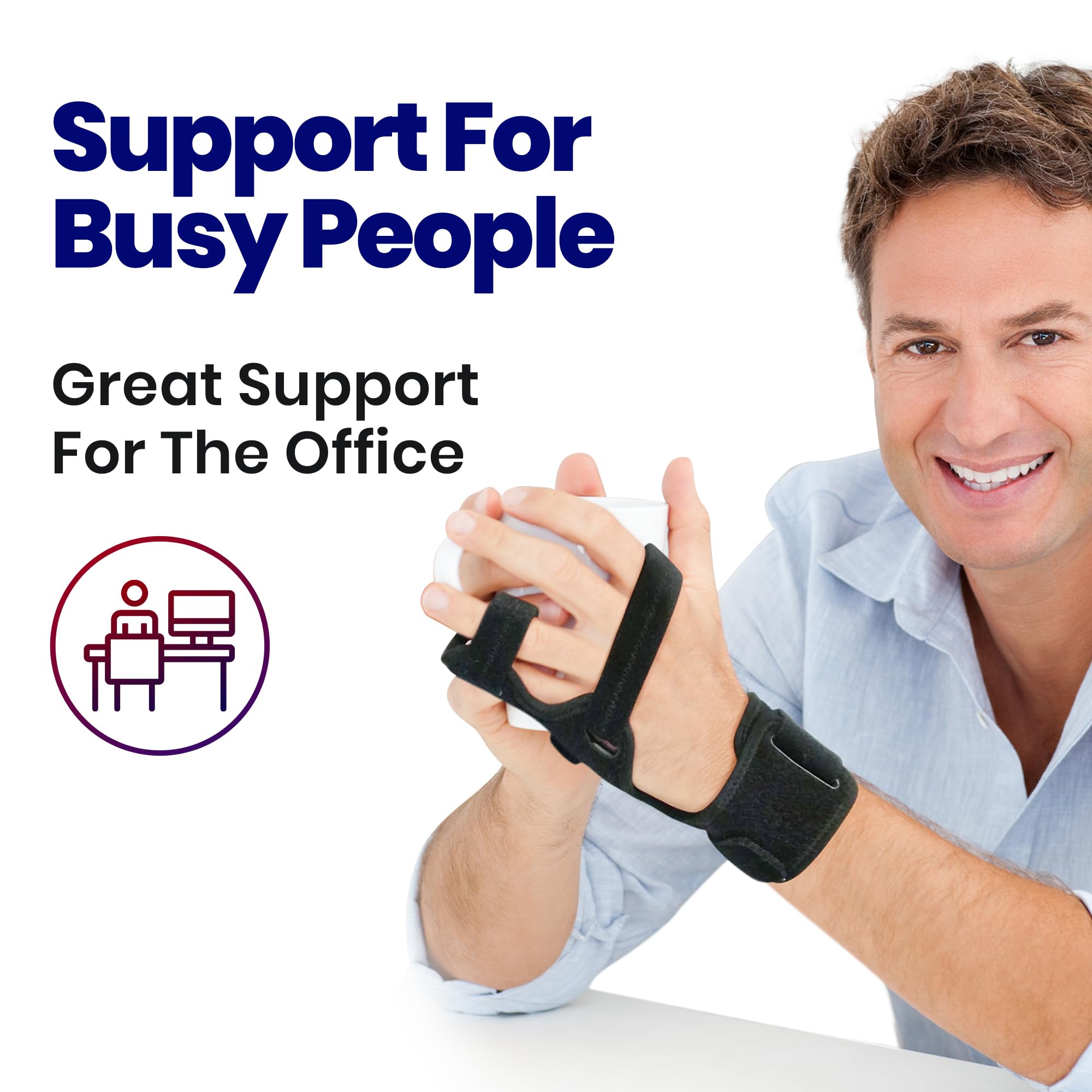 Finger Splint Hand Brace | Pinky Finger Splint For Boxer Fractures, Broken Ring Finger | Little Finger Cast, Trigger Finger Immobilizer Straightener, Ulnar Gutter Splint Support
