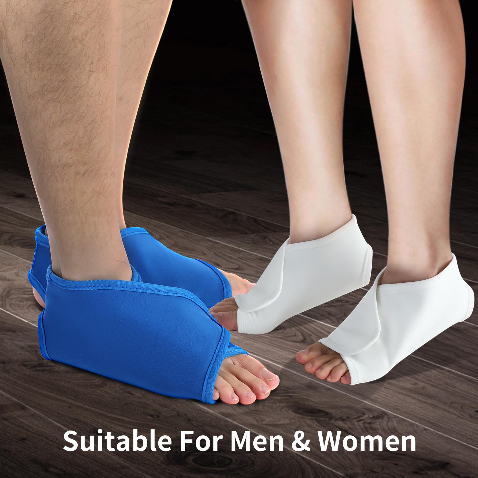 Castor Oil Pack Wrap for Ankle 2pcs, Adjustable Ankle Wrap for Plantar Fasciitis Relief, Reusable Plantar Fasciitis Brace Castor Oil Compress for Women & Men Ankle Support