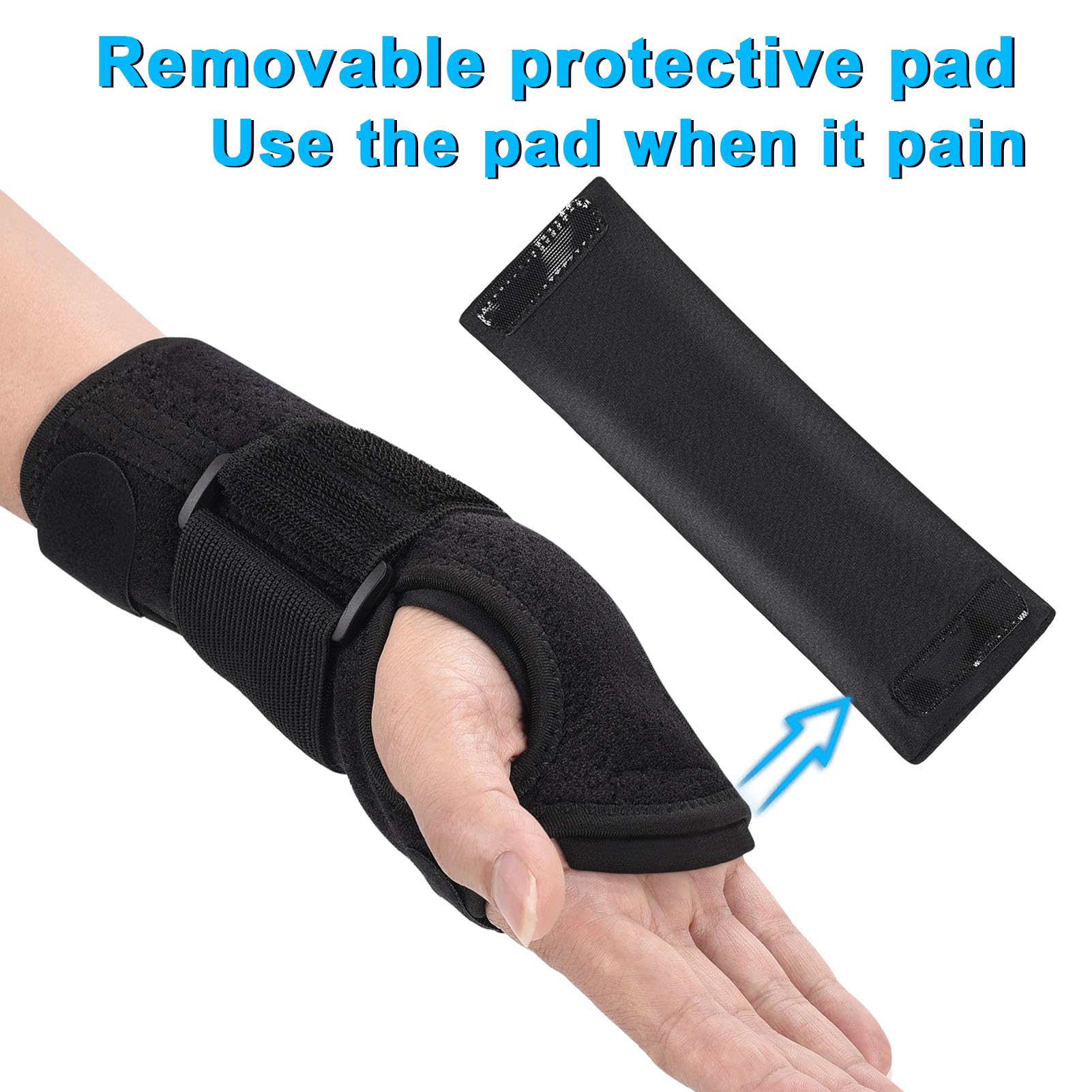 Wrist Brace,Wrist Splint,Hand Brace,Carpal Tunnel Wrist Brace Night Support with Removable Pads,Helps Relieve Tendinitis Arthritis Carpal Tunnel Pain