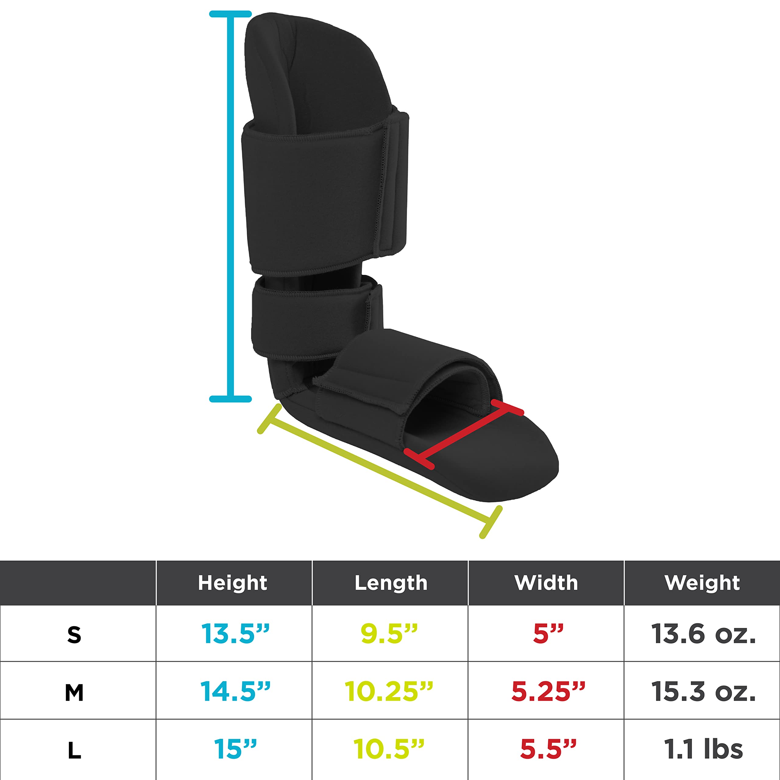 Padded 90 Degree Plantar Fasciitis Boot | Soft Night Splint to Stabilize Foot and Ankle, Stretches Plantar Fascia Ligament and Supports Achilles Tendon