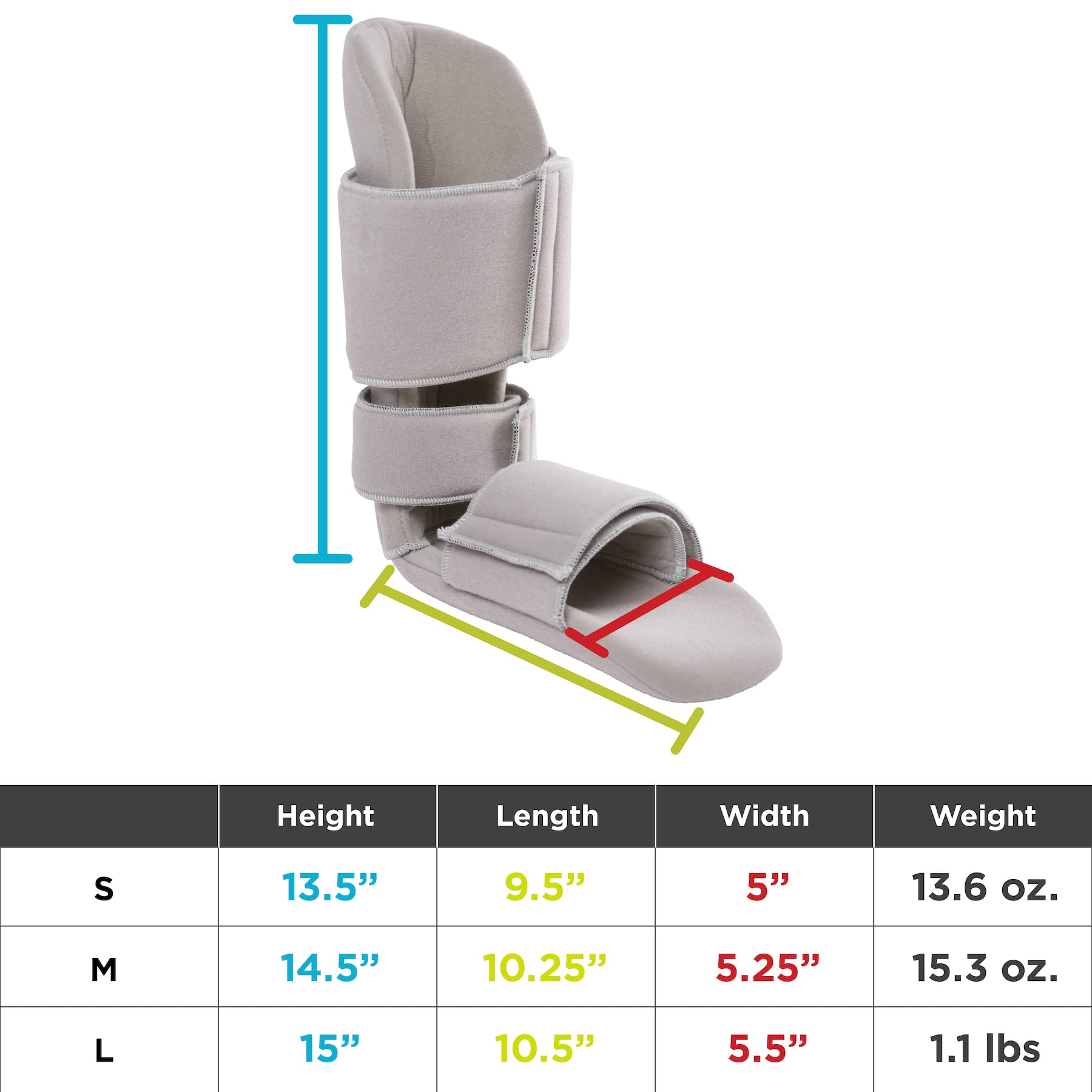 Padded 90 Degree Plantar Fasciitis Boot | Soft Night Splint to Stabilize Foot and Ankle, Stretches Plantar Fascia Ligament and Supports Achilles Tendon