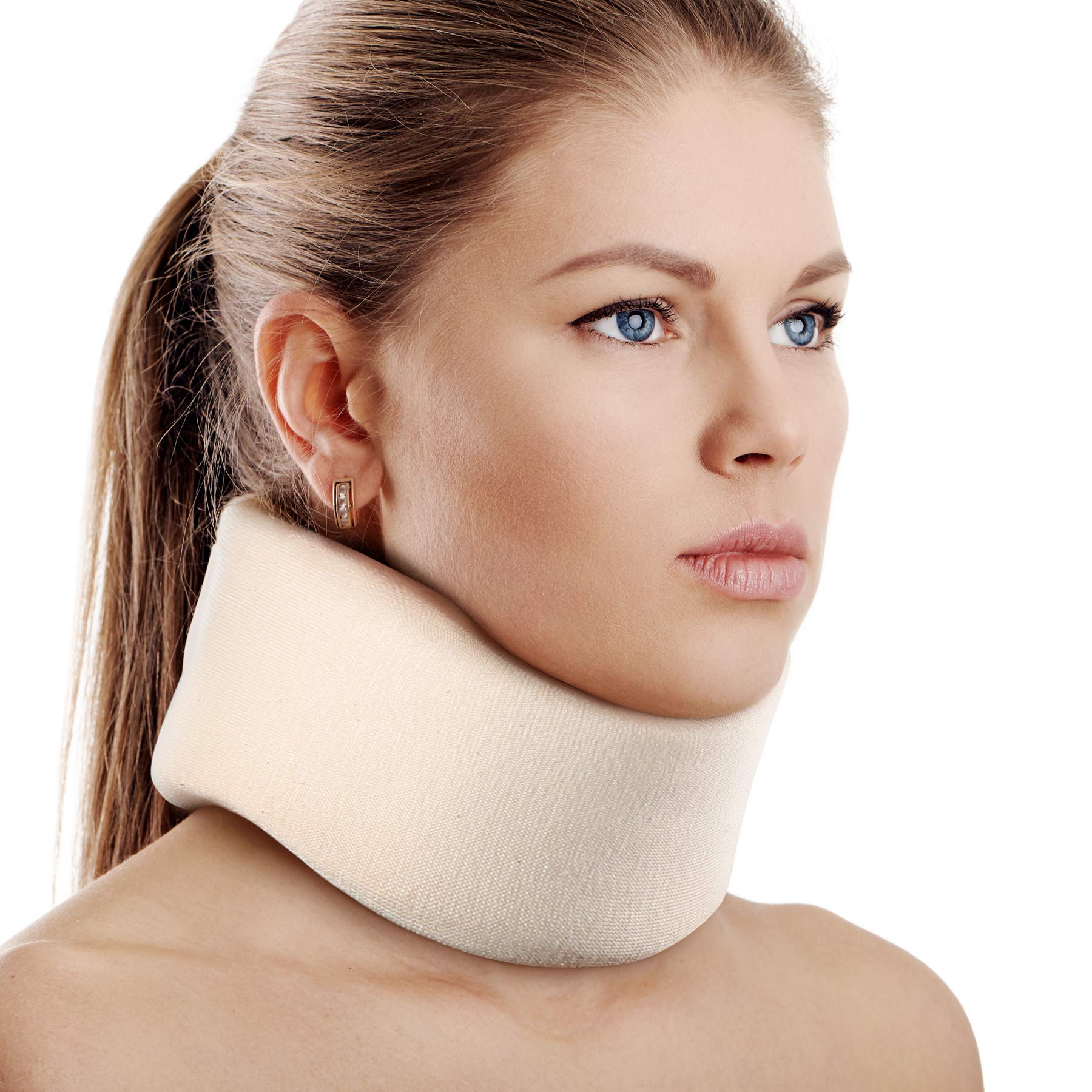Soft Foam Neck Brace Universal Cervical Collar, Adjustable Support Brace for Sleeping - Relieves Pain and Spine Pressure, Neck Collar After Whiplash or Injury (3